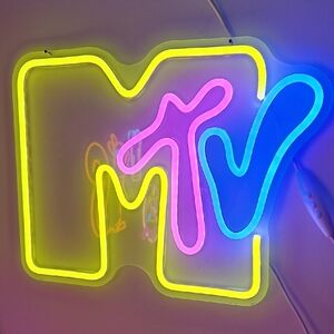 Neon Wall Art Sign - Yellow, Pink, Blue